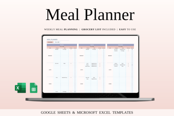 Download Meal Planner Template for Google Sheets - Google Collection