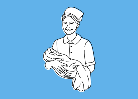 Download Midwife at the Hospital Holding Baby 2 - Holding Collection