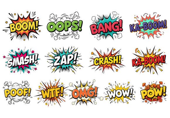 Download Comic Sound Effects Speech Bubbles PNG - Sound Collection