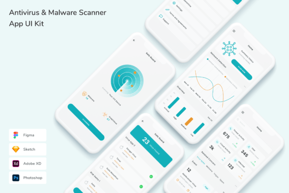 Download Antivirus &amp; Malware Scanner App UI Kit - Antivirus Collection