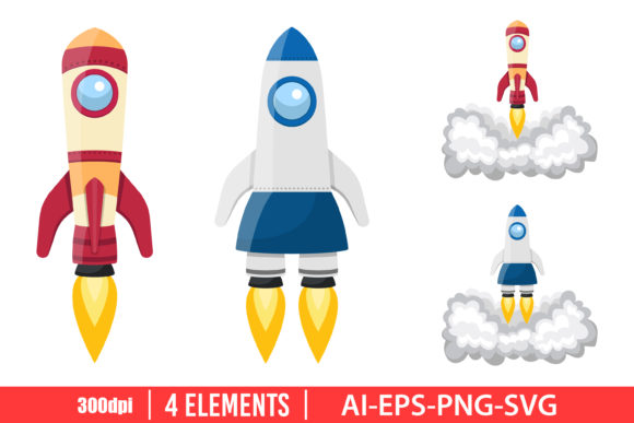 Download Rocket Spaceship Clipart Set - Spaceship Collection